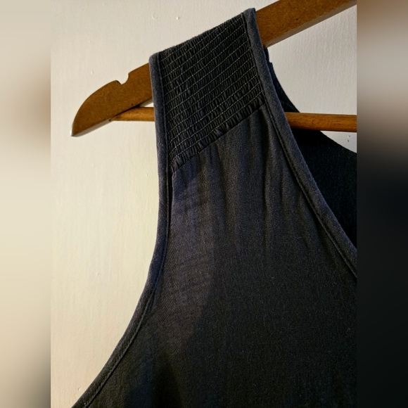 Denver Hayes. Size Large. Charcoal colored Sundress. Unlined. Drawstring back. - Picture 8 of 9